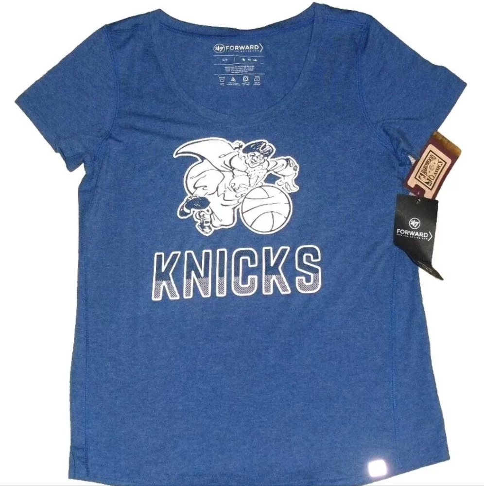 New York Knicks Womens Girls Throwback Logo 47 Brand T Shirt sz. Small New